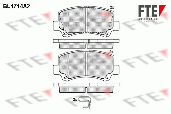 FTE Комплект тормозных колодок, дисковый тормоз BL1714A2
