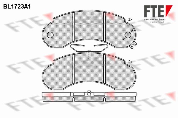 FTE Комплект тормозных колодок, дисковый тормоз BL1723A1