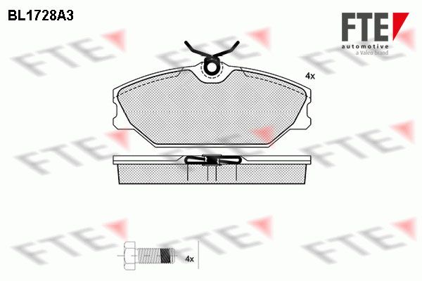 FTE Комплект тормозных колодок, дисковый тормоз BL1728A3