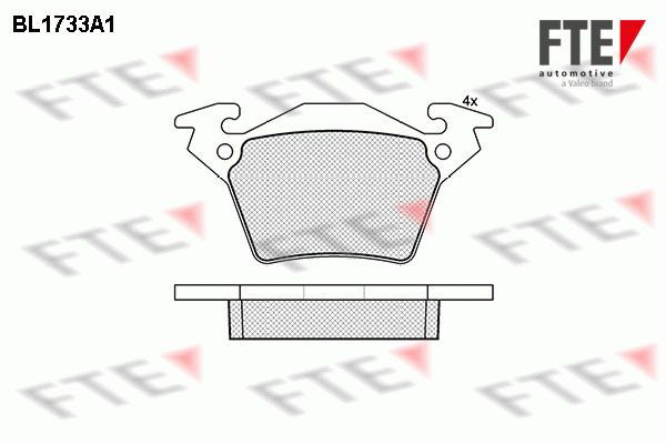 FTE Комплект тормозных колодок, дисковый тормоз BL1733A1
