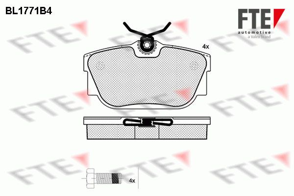 FTE Комплект тормозных колодок, дисковый тормоз BL1771B4