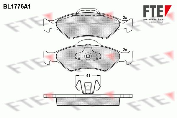 FTE Комплект тормозных колодок, дисковый тормоз BL1776A1