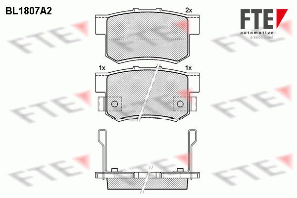 FTE Комплект тормозных колодок, дисковый тормоз BL1807A2