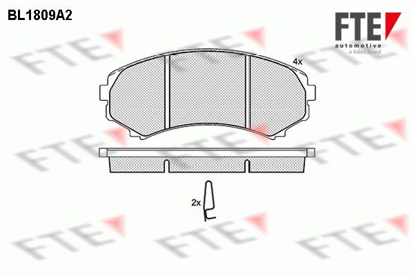 FTE Комплект тормозных колодок, дисковый тормоз BL1809A2