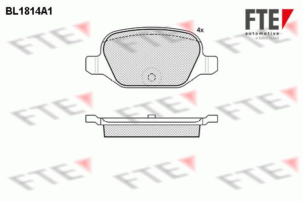 FTE Комплект тормозных колодок, дисковый тормоз BL1814A1