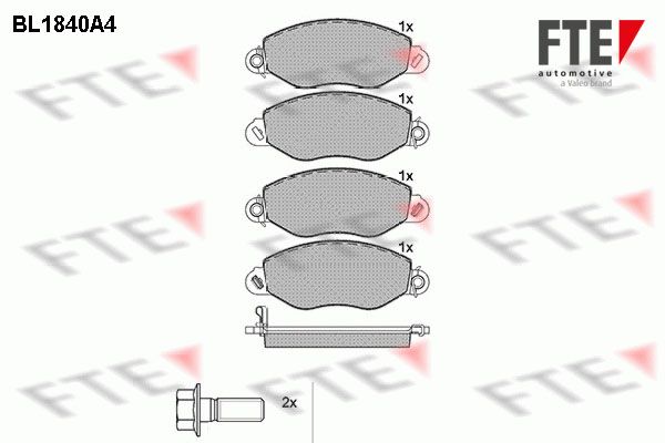 FTE Комплект тормозных колодок, дисковый тормоз BL1840A4