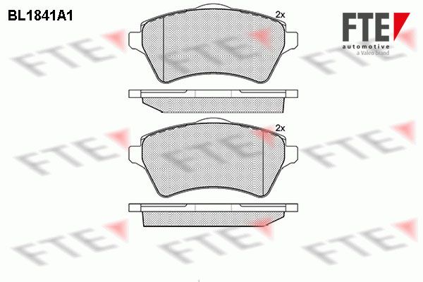 FTE Bremžu uzliku kompl., Disku bremzes BL1841A1