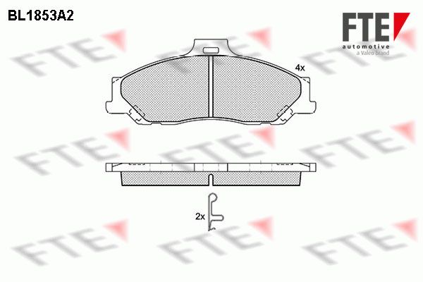 FTE Комплект тормозных колодок, дисковый тормоз BL1853A2