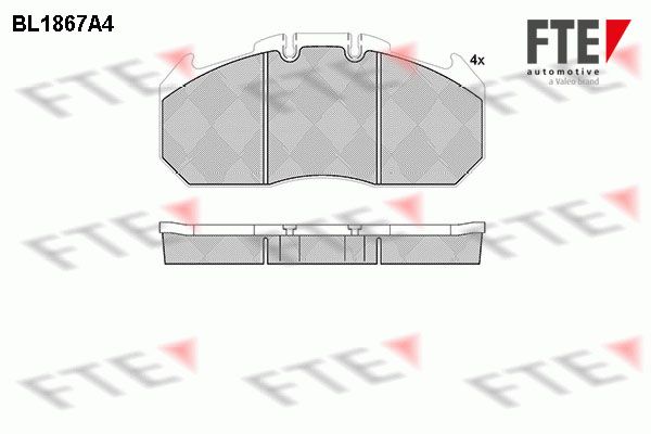 FTE Комплект тормозных колодок, дисковый тормоз BL1867A4