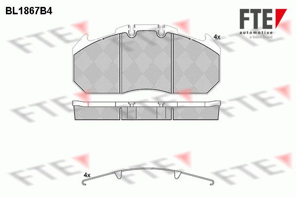 FTE Комплект тормозных колодок, дисковый тормоз BL1867B4