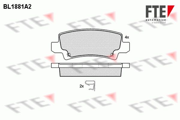 FTE Комплект тормозных колодок, дисковый тормоз BL1881A2