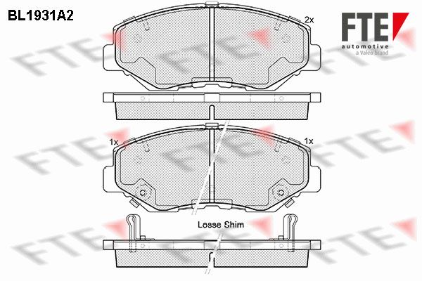 FTE Комплект тормозных колодок, дисковый тормоз BL1931A2
