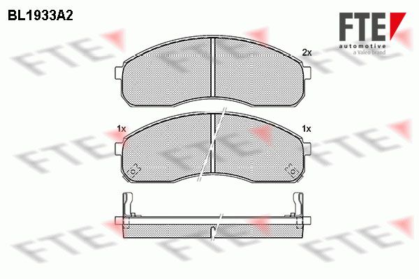 FTE Комплект тормозных колодок, дисковый тормоз BL1933A2