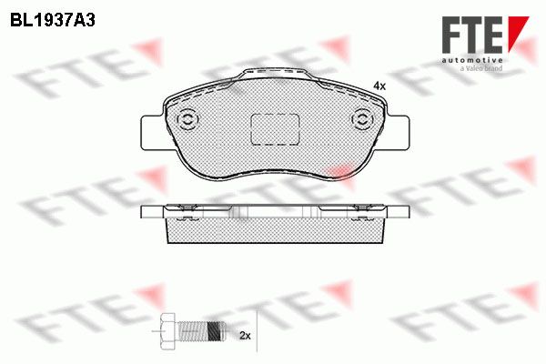 FTE Комплект тормозных колодок, дисковый тормоз BL1937A3
