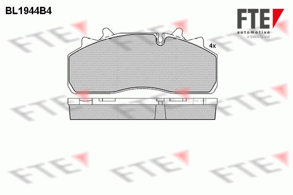 FTE Комплект тормозных колодок, дисковый тормоз BL1944B4
