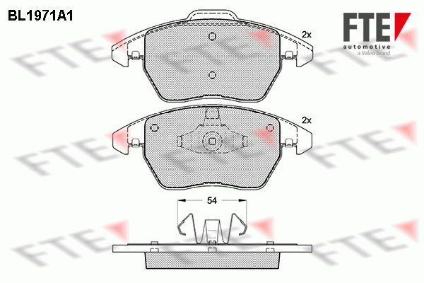 FTE Комплект тормозных колодок, дисковый тормоз BL1971A1