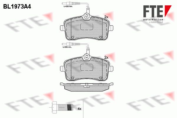 FTE Комплект тормозных колодок, дисковый тормоз BL1973A4