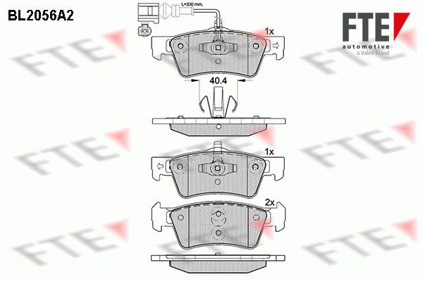 FTE Комплект тормозных колодок, дисковый тормоз BL2056A2