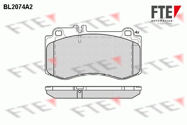 FTE Комплект тормозных колодок, дисковый тормоз BL2074A2