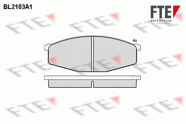 FTE Комплект тормозных колодок, дисковый тормоз BL2103A1