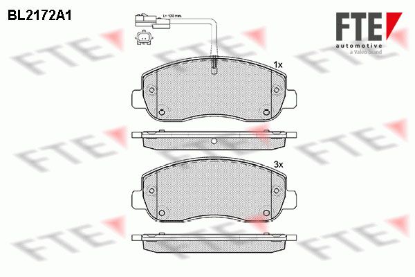 FTE Комплект тормозных колодок, дисковый тормоз BL2172A1