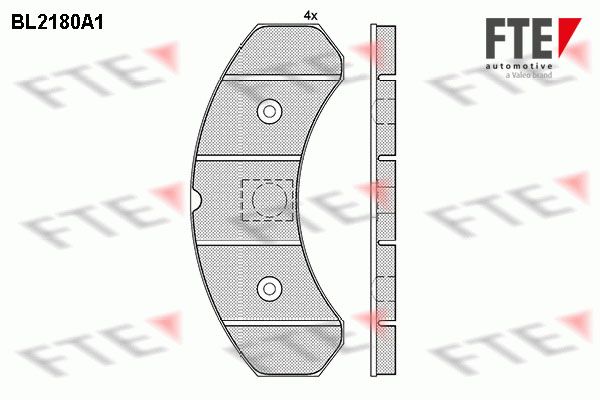 FTE Комплект тормозных колодок, дисковый тормоз BL2180A1