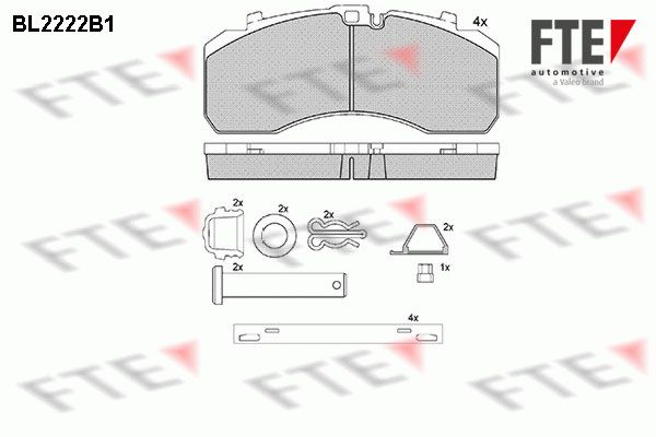 FTE Комплект тормозных колодок, дисковый тормоз BL2222B1