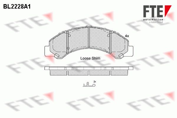 FTE Комплект тормозных колодок, дисковый тормоз BL2228A1