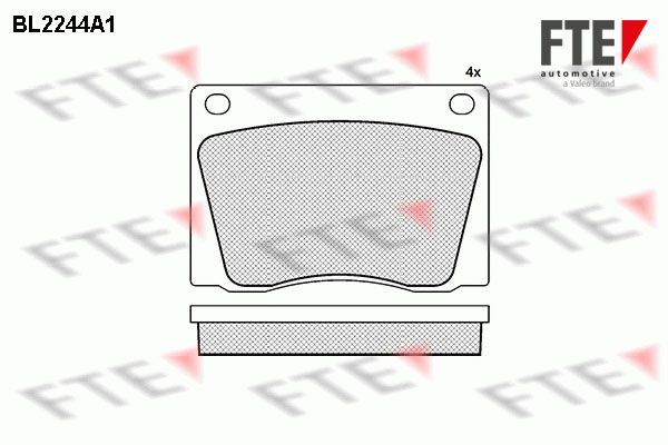 FTE Комплект тормозных колодок, дисковый тормоз BL2244A1