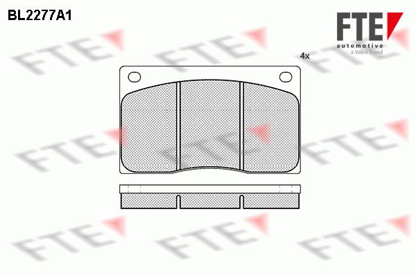 FTE Комплект тормозных колодок, дисковый тормоз BL2277A1