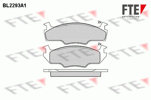 FTE Комплект тормозных колодок, дисковый тормоз BL2293A1