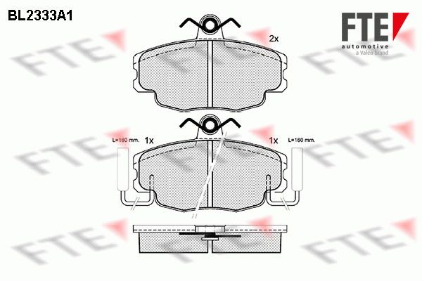 FTE Комплект тормозных колодок, дисковый тормоз BL2333A1