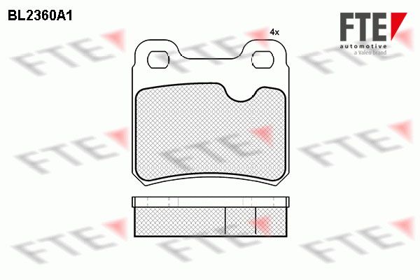 FTE Комплект тормозных колодок, дисковый тормоз BL2360A1