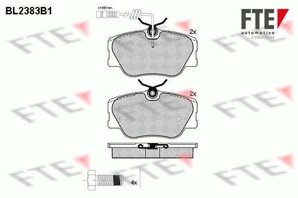 FTE Комплект тормозных колодок, дисковый тормоз BL2383B1