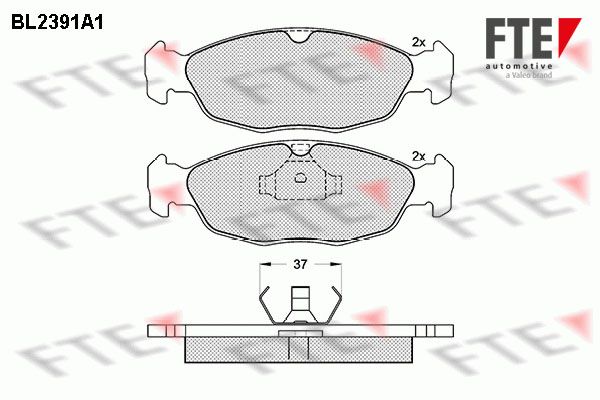 FTE Комплект тормозных колодок, дисковый тормоз BL2391A1