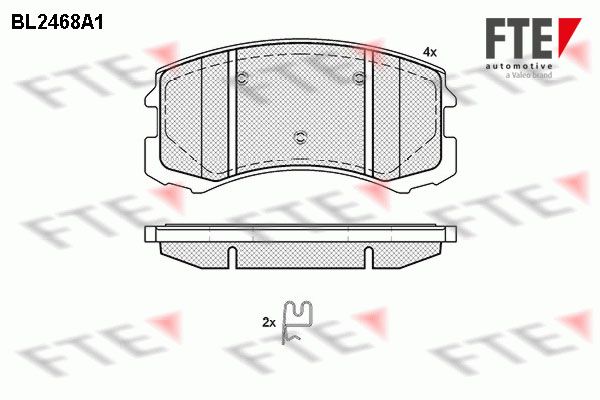 FTE Комплект тормозных колодок, дисковый тормоз BL2468A1