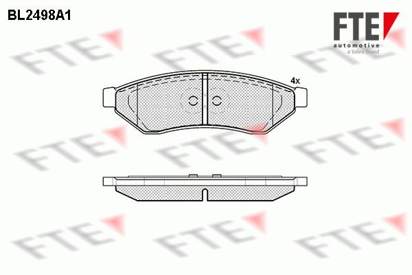 FTE Комплект тормозных колодок, дисковый тормоз BL2498A1