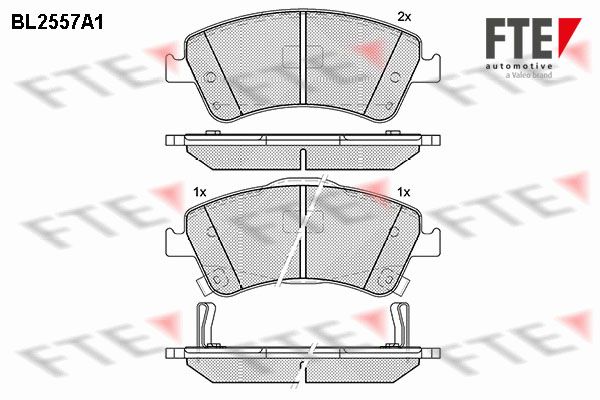 FTE Комплект тормозных колодок, дисковый тормоз BL2557A1