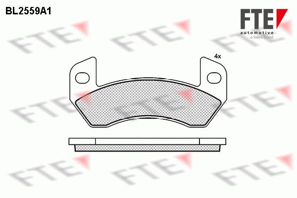FTE Комплект тормозных колодок, дисковый тормоз BL2559A1