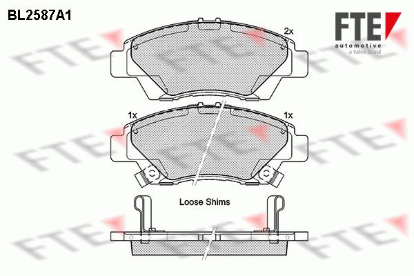 FTE Комплект тормозных колодок, дисковый тормоз BL2587A1