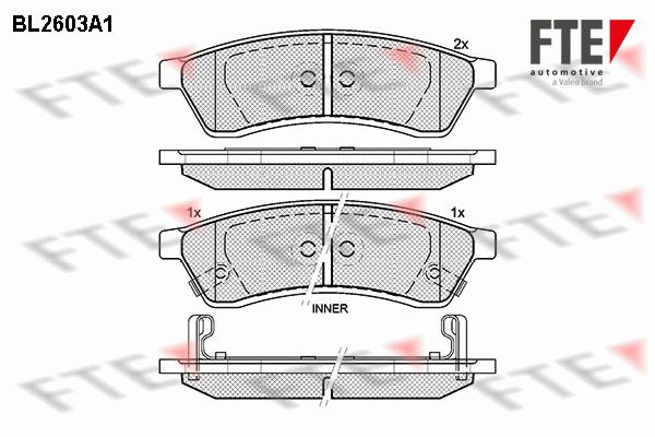 FTE Комплект тормозных колодок, дисковый тормоз BL2603A1