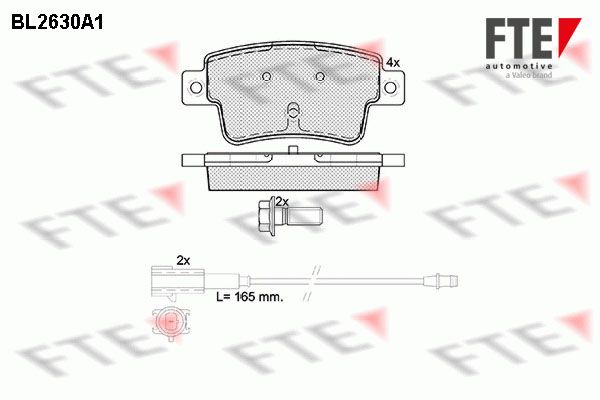 FTE Комплект тормозных колодок, дисковый тормоз BL2630A1