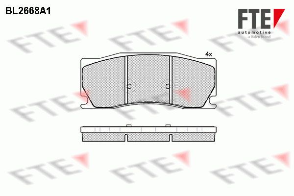 FTE Комплект тормозных колодок, дисковый тормоз BL2668A1