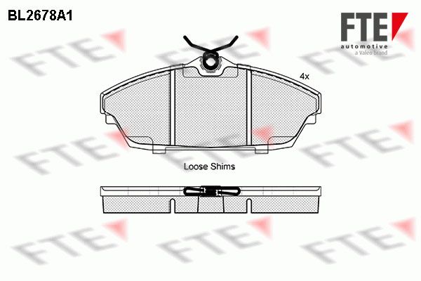 FTE Комплект тормозных колодок, дисковый тормоз BL2678A1