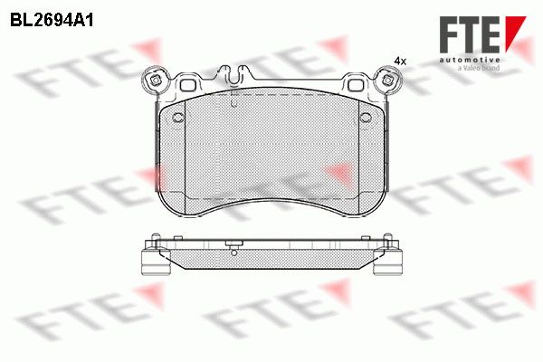 FTE Комплект тормозных колодок, дисковый тормоз BL2694A1