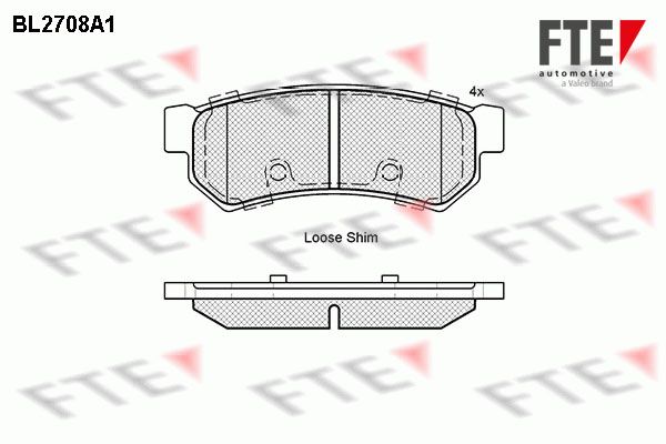 FTE Комплект тормозных колодок, дисковый тормоз BL2708A1
