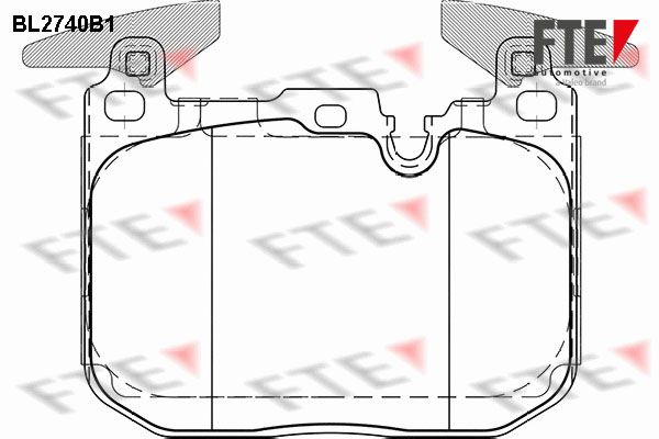 FTE Комплект тормозных колодок, дисковый тормоз BL2740B1