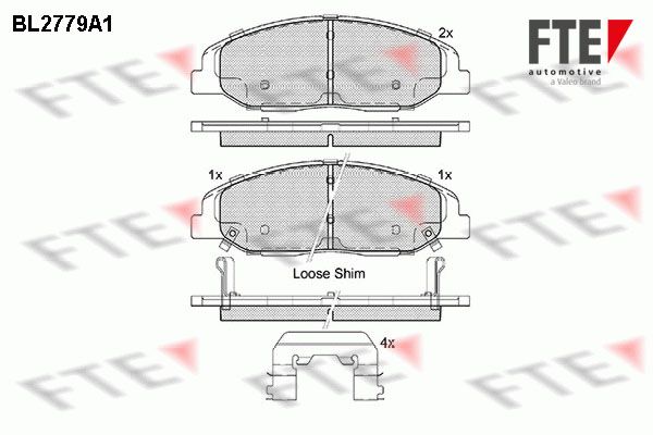 FTE Комплект тормозных колодок, дисковый тормоз BL2779A1