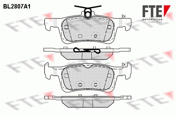 FTE Комплект тормозных колодок, дисковый тормоз BL2807A1