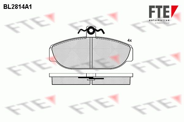 FTE Комплект тормозных колодок, дисковый тормоз BL2814A1